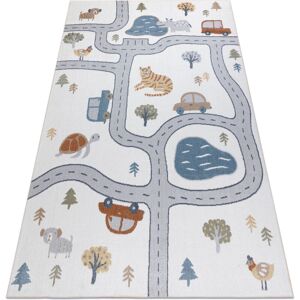 RUGSX Carpet bono 8283 Street, animals cream / light grey multicolour 80x150 cm