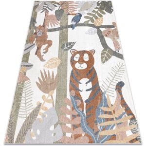 Rugsx - Carpet bono 8426 Jungle, wild animals cream / dark gold multicolour 280x370 cm