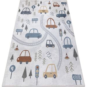 Rugsx - Carpet bono 8436 Cars, street cream / light grey multicolour 280x370 cm