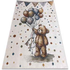 RUGSX Carpet BONO 9614 Bear, balloons cream / light grey multicolour 200x290 cm