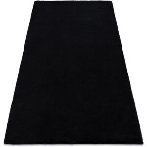 RUGSX Carpet BUNNY black IMITATION OF RABBIT FUR black 200x290 cm