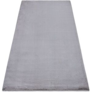 RUGSX Carpet bunny silver imitation of rabbit fur grey 180x270 cm