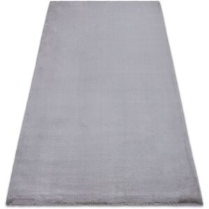 RUGSX Carpet bunny silver imitation of rabbit fur grey 200x290 cm