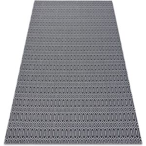 RUGSX Carpet CASA, ECO SISAL Boho Eyelets 22075 black / grey, recycled carpet grey 133x190 cm