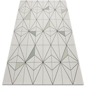 RUGSX Carpet COLOR 19447/062 SISAL Diamonds Triangles Cream white 80x150 cm