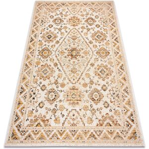 Rugsx - Carpet color 19521460 sisal ornament, frame, cinnamon - beige beige 160x230 cm