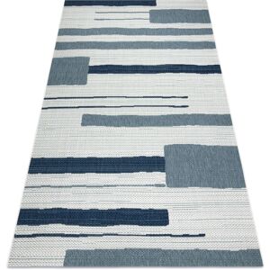 Rugsx - Carpet color 19676369 sisal lines beige / blue blue 160x230 cm