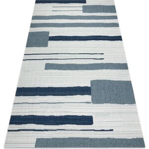 RUGSX Carpet COLOR 19676369 SISAL lines beige / blue blue 200x290 cm