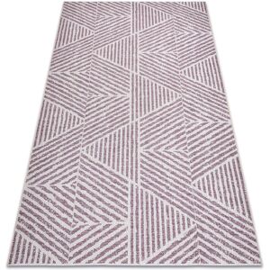 Rugsx - Carpet color 47176260 sisal lines, triangles, zigzag beige / blush pink pink 200x290 cm