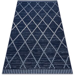 Rugsx - Carpet color 47268/309 sisal Diamonds Squares Blue blue 60x110 cm