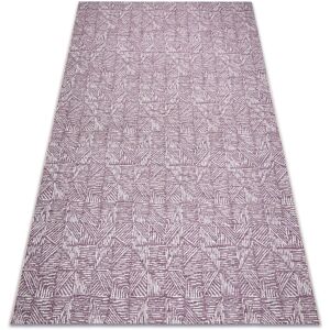 Rugsx - Carpet color 47373260 sisal lines, triangles, herringbone purple / beige purple 200x290 cm
