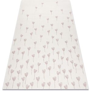 Rugsx - Carpet flat 48779/526 Flowers - cream pink beige 80x150 cm
