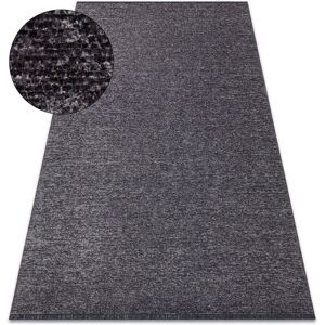 Rugsx - Carpet florence 24021 One-colour, glamour, flat woven, fringes - anthracite grey 78x150 cm