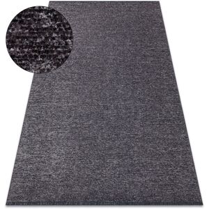 Rugsx - Carpet florence 24021 One-colour, glamour, flat woven, fringes - anthracite grey 195x290 cm