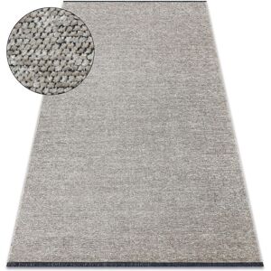 RUGSX Carpet florence 24021 One-colour, glamour, flat woven, fringes - beige beige 155x220 cm