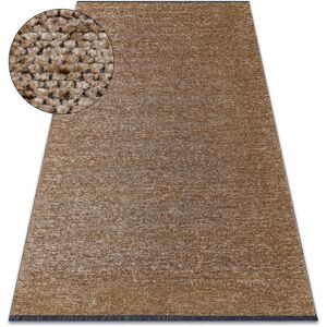 RUGSX Carpet florence 24021 One-colour, glamour, flat woven, fringes - dark beige beige 155x220 cm