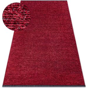 Rugsx - Carpet florence 24021 One-colour, glamour, flat woven, fringes - red red 195x290 cm