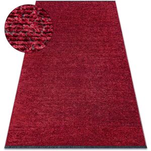 Rugsx - Carpet florence 24021 One-colour, glamour, flat woven, fringes - red red 78x150 cm