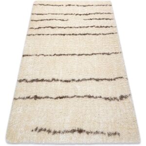 Rugsx - Carpet fluffy 2371 shaggy stripes - cream / beige beige 120x170 cm