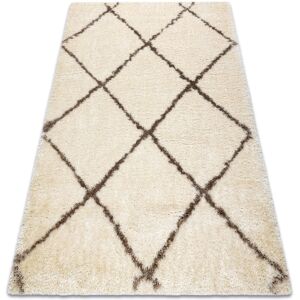 Rugsx - Carpet fluffy 2373 shaggy trellis - cream / beige beige 120x170 cm