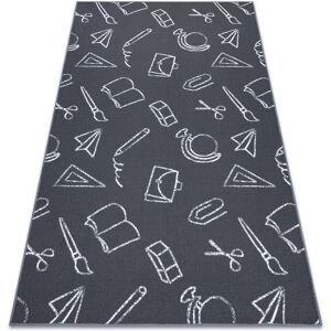 Rugsx - Carpet for kids school children's grey grey 100x150 cm