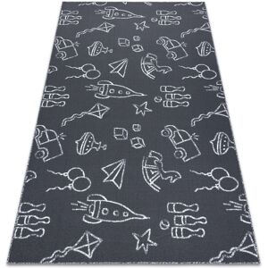 Rugsx - Carpet for kids toys to play, children's - grey grey 100x150 cm