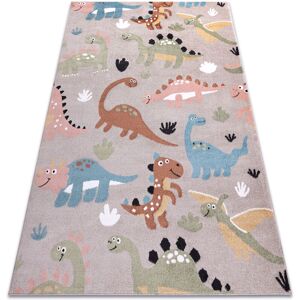 Rugsx - Carpet fun Dino for children, dinosaurs beige multicolour 140x190 cm