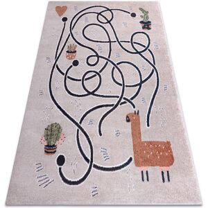 Rugsx - Carpet fun Game for children, game, llama beige multicolour 280x370 cm