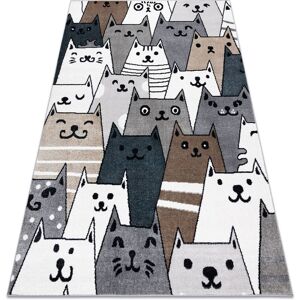 Rugsx - Carpet fun Gatti for children, cats, animals colorful multi grey 280x370 cm