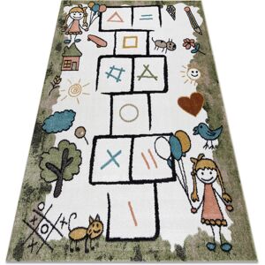 Rugsx - Carpet fun Hop for children, hopscotch, animals green green 280x370 cm