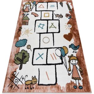 Rugsx - Carpet fun Hop for children, hopscotch, animals pink pink 280x370 cm