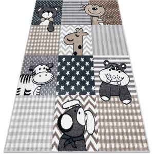 RUGSX Carpet fun Pets for children, animals grey grey 240x330 cm