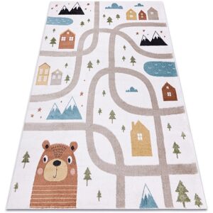 Rugsx - Carpet fun Polar for children, streets, forest, cream multicolour 280x370 cm