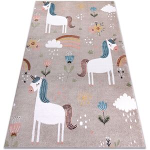 Rugsx - Carpet fun Sweety for children, unicorn, rainbow beige multicolour 280x370 cm