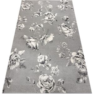 Rugsx - Carpet gnab 60642653 Flowers roses grey / white grey 160x230 cm