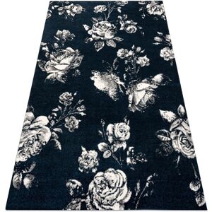 Rugsx - Carpet gnab 60642734 Flowers roses dark blue / white blue 140x200 cm