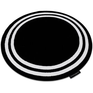 Rugsx - Carpet hampton Frame circle black black round 200 cm