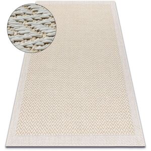 RUGSX Carpet origi 3726 cream - Zigzag flat-woven sisal string beige 272x370 cm