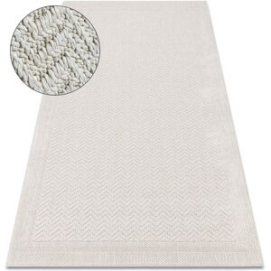 RUGSX Carpet origi 3739 cream - Frame, herringbone flat-woven sisal string beige 272x370 cm