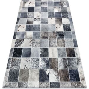 Rugsx - Carpet patchwork 21716 grey - Cowhide grey 160x230 cm