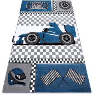 RUGSX Carpet petit race formula 1 bolide auto blue blue 240x330 cm