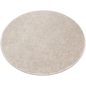 Rugsx - Carpet, round santa fe beige 33 plain, flat, one colour beige round 133 cm