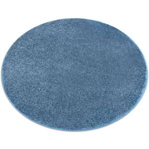 Rugsx - Carpet, round santa fe blue 74 plain, flat, one colour blue round 100 cm