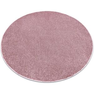 Rugsx - Carpet, round santa fe blush pink 60 plain, flat, one colour pink round 100 cm