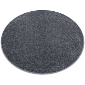 Rugsx - Carpet, round santa fe grey 97 plain, flat, one colour grey round 100 cm