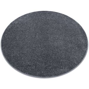 Rugsx - Carpet, round santa fe grey 97 plain, flat, one colour grey round 133 cm