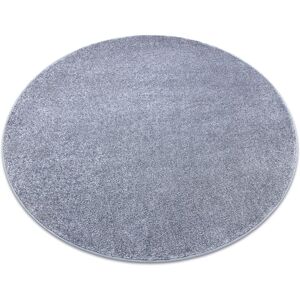 Rugsx - Carpet, round santa fe silver 92 plain, flat, one colour grey round 100 cm