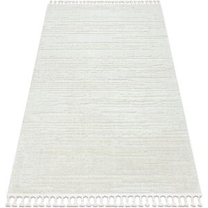 Rugsx - Carpet sevilla AC53B stripes white Fringe Berber Moroccan shaggy white 180x270 cm