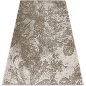 Rugsx - carpet sizal floorlux 20491 flowers champagne / taupe beige 200x290 cm