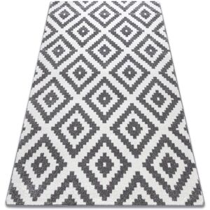 Rugsx - Carpet sketch - F998 cream/grey - Squares white 160x220 cm